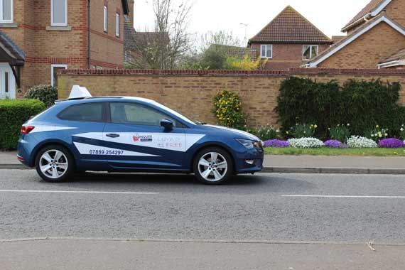Image of driving lesson car